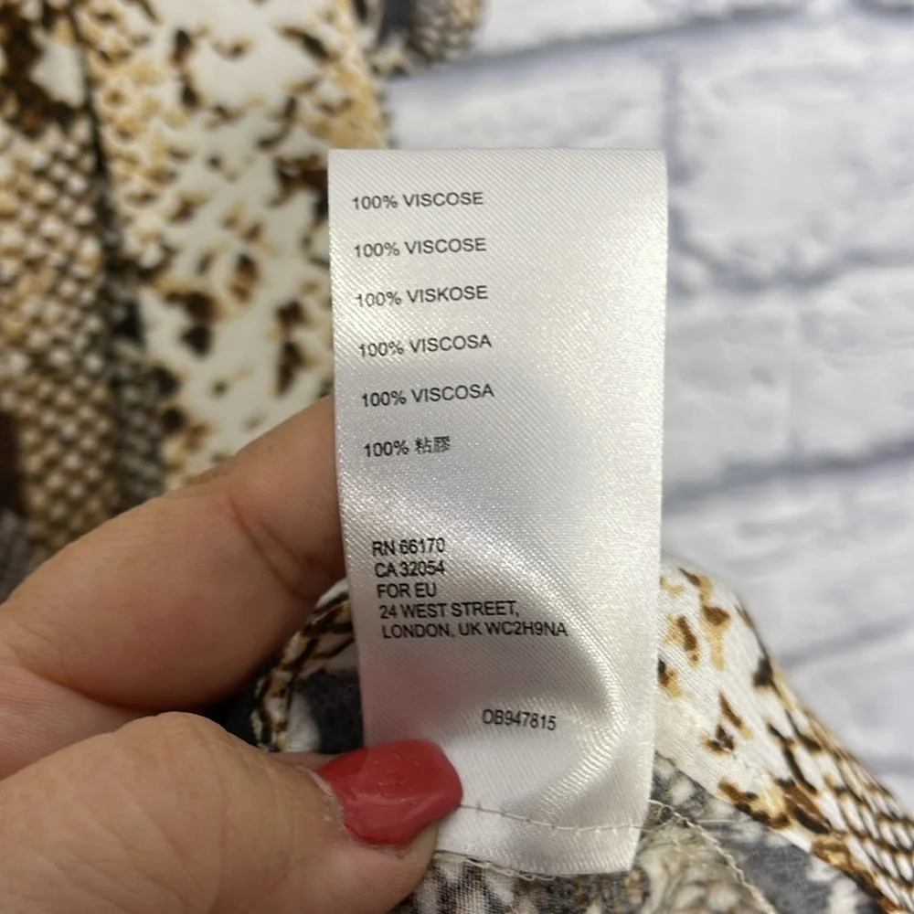 Anthropologie Maeve Snake Print 3/4 Sleeve Dress Size XS